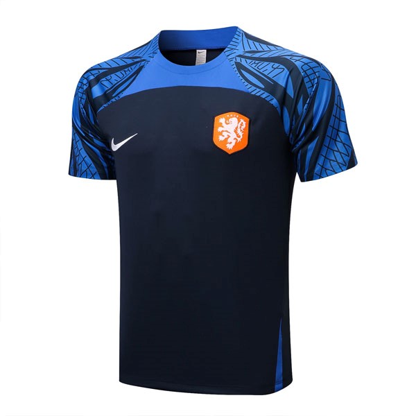 Trainingsshirt Niederlande 2022-23 Blau Schwarz